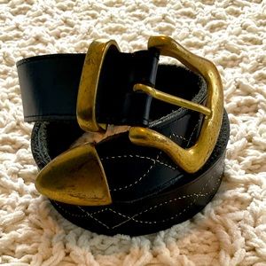 Black vintage western style belt